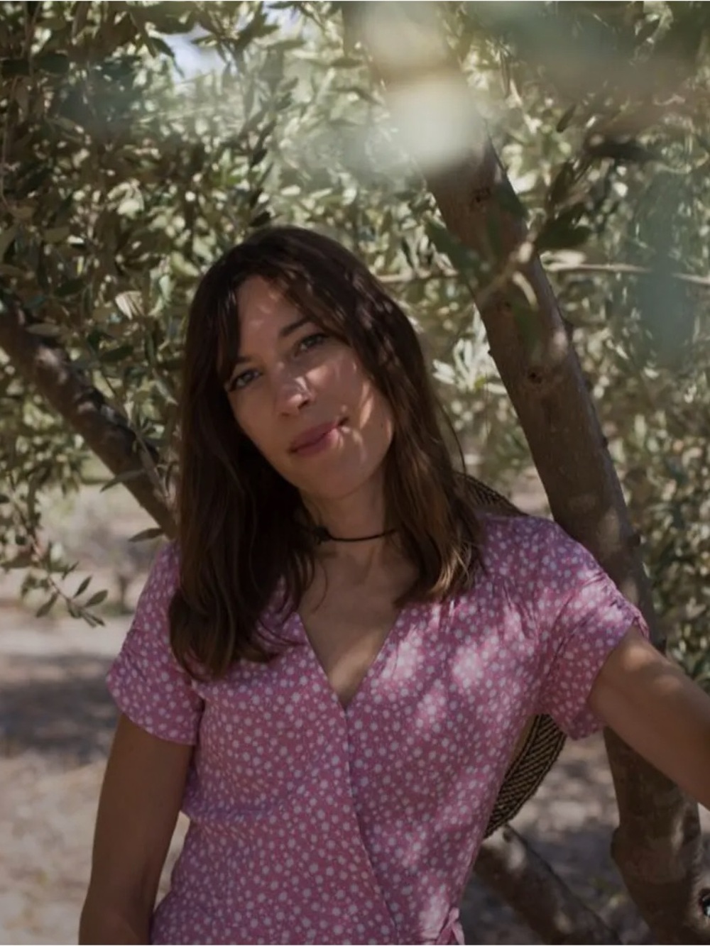 & Other Stories Pink Floral Midi Dress